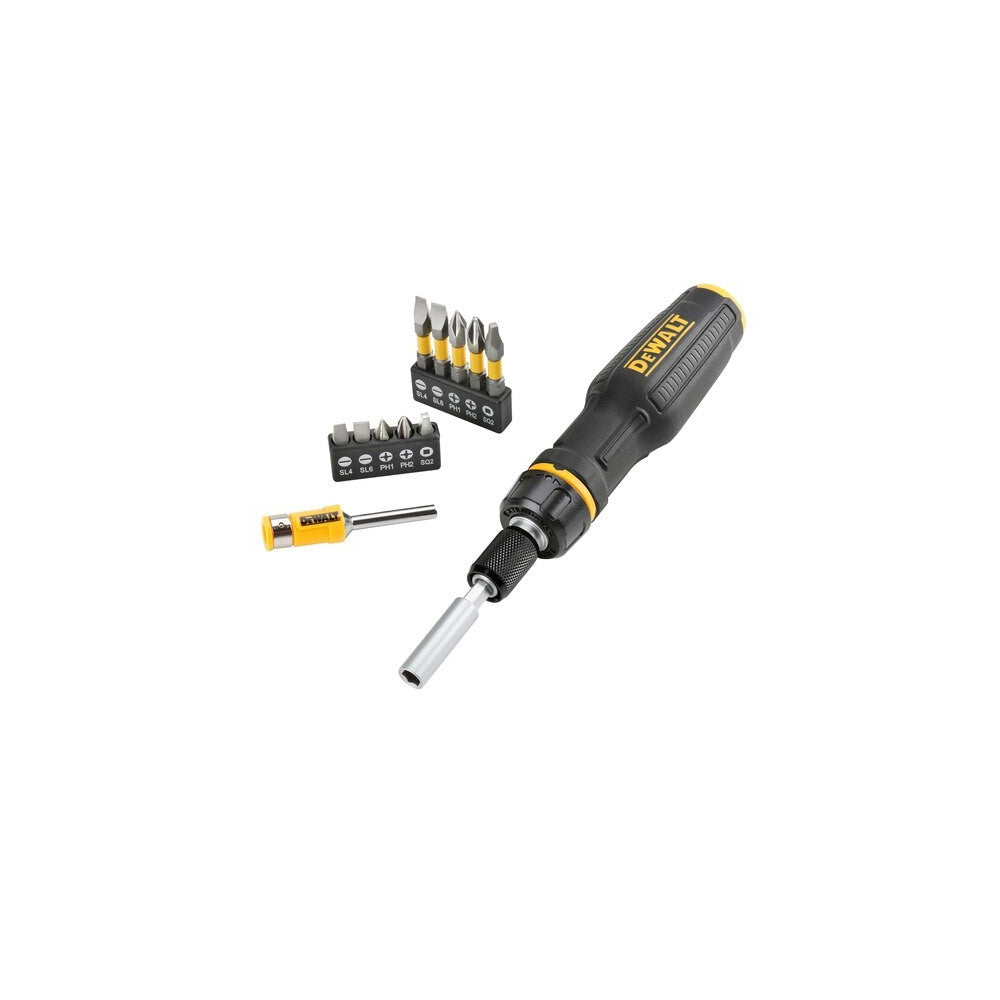 Dewalt set giravite con cricchetto e barra telescopica