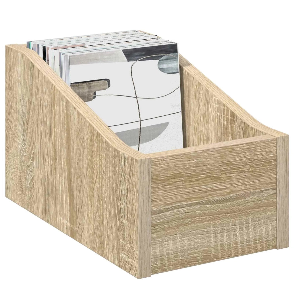 Scatola per dischi LP 2 pz Rovere Sonoma 18 x 32 x 18 cm 8012799