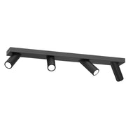 Barra plafoniera Luminex Tublon nera opaca 4 faretti GU10 8W