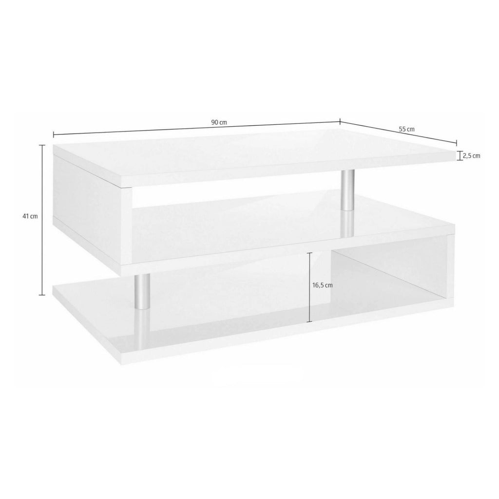 Tavolino da salotto Natalia, Tavolino soggiorno, Mobile portaoggetti basso, Tavolino da caffÒ¨, 90x55h41 cm, Ardesia