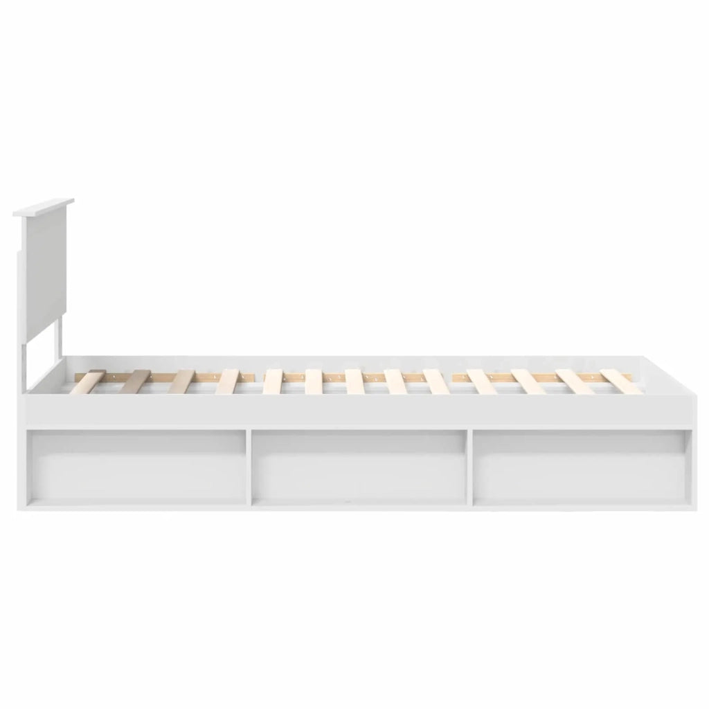 Struttura del letto Bianco 90 x 190 cm Pino massello 3410654