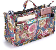 Organizzatore di borsa da mano con 13 compartimenti, borsa da viaggio e manico (zinnia)