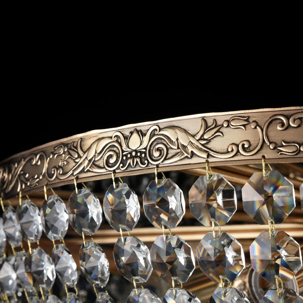 Maytoni Plafoniera contemporanea Palace 14 luci E27 oro metallo cristallo
