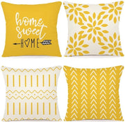 Cuscini Decorativi - Set di 4 - 45x45 cm - Tessuto di Lino di Alta Qualità