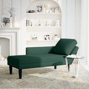Sdraio con Cuscino e Bracciolo Destro in Velluto Verde Scuro CFW4804546