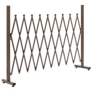 Barriera Estensibile Retrattile Barriera di Sicurezza 250L x 31l x 104H cm in Alluminio e Metallo, Cioccolato