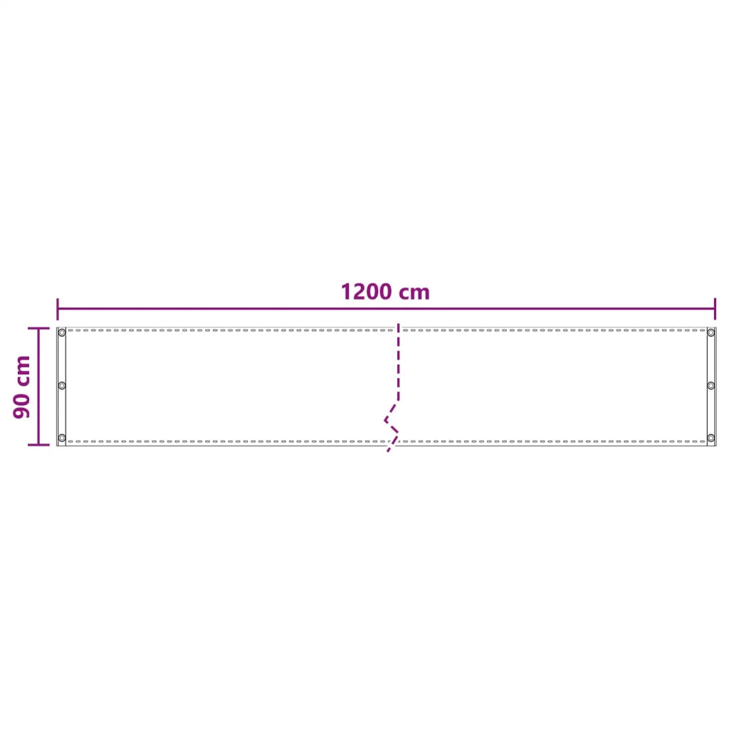 Schermo da balcone Verde Scuro 90 x 1200 cm HDPE e alluminio 4002983
