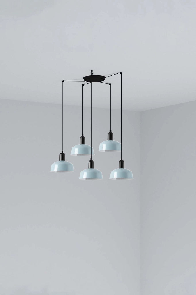 TATAWIN S metallo 5L Lampada a sospensione blu grigiastro