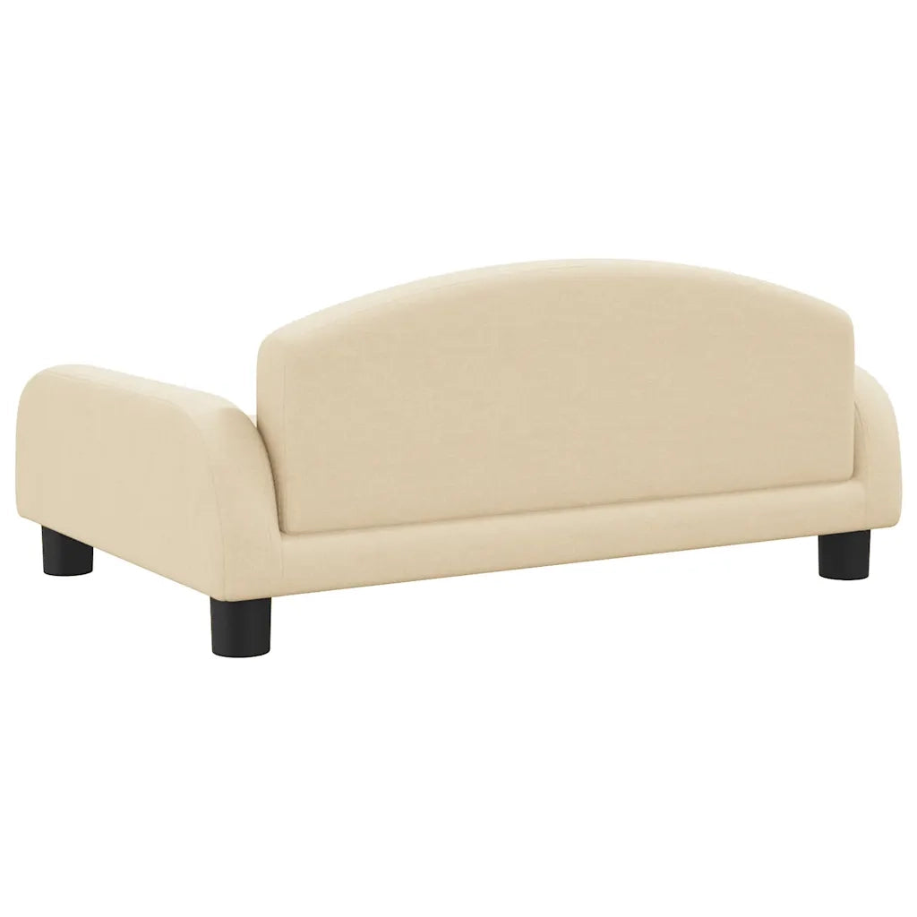 Divano per Bambini Crema 70x45x30 cm in Tessuto
