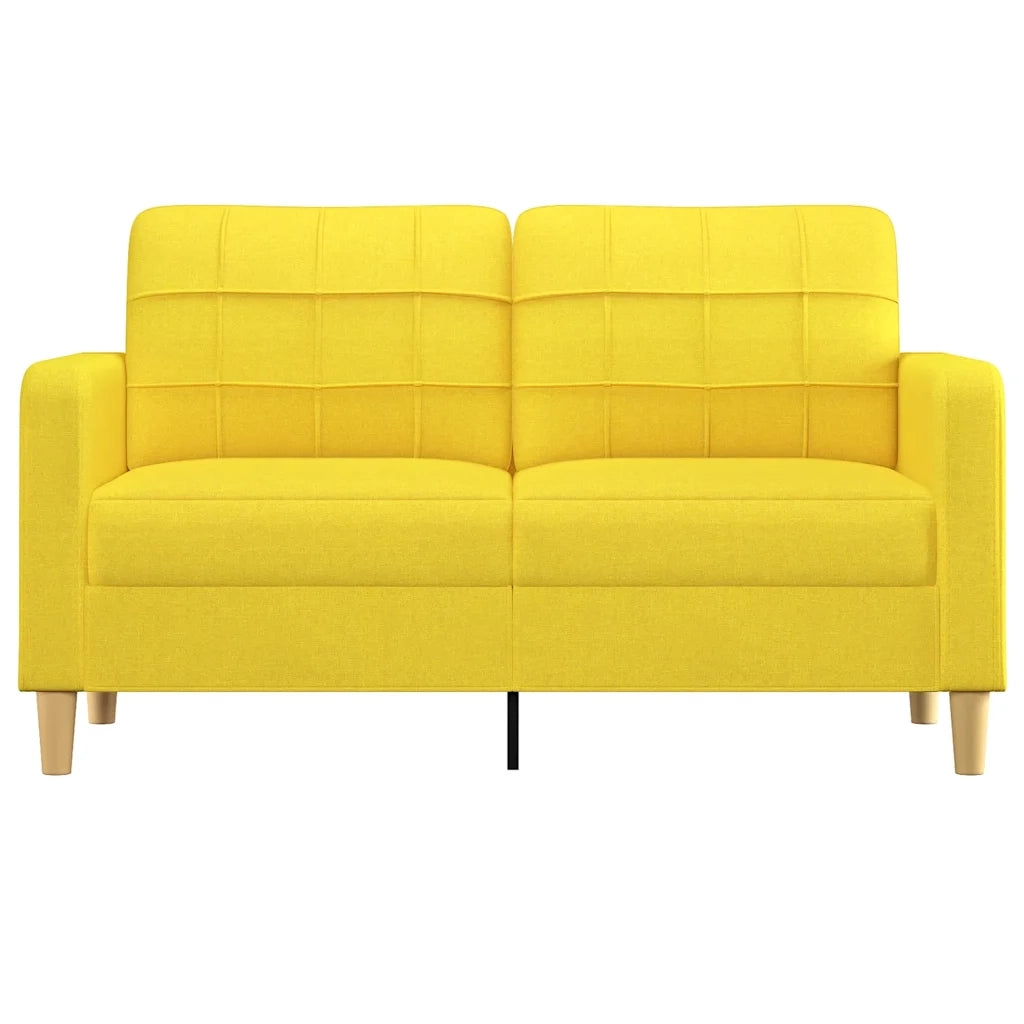 Divano a 2 Posti Giallo Chiaro 140 cm in Tessutocod mxl 102550