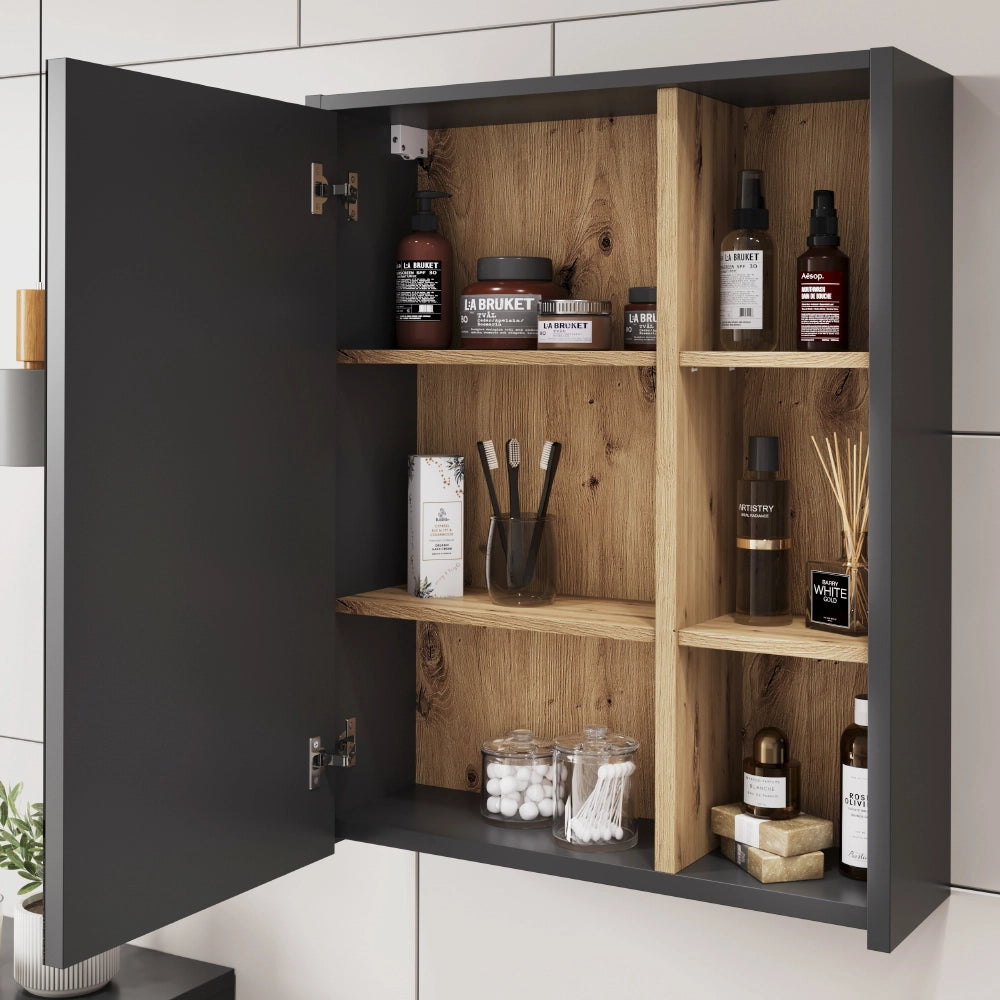 Vicco Set di mobili da bagno Grigio/Artisan 3 parti