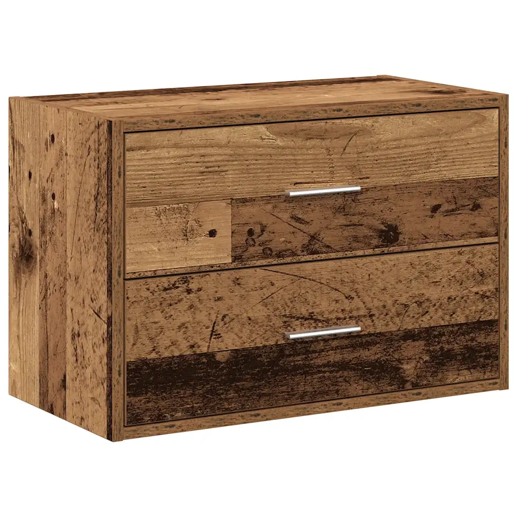 Armadio con 2 Cassetti Legno Antico 60x31x40 cm in Truciolato CFW7530967