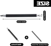 Matite meccaniche 5.6mm Nera Ricarica Rvs Automatiche Matite per Disegno, Disegno Tecnico, Scrittura, Artigianato, Sketching - Strumenti Creativi