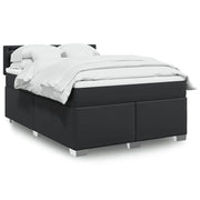 Giroletto a Molle con Materasso Nero 140x200 cm in Similpelle