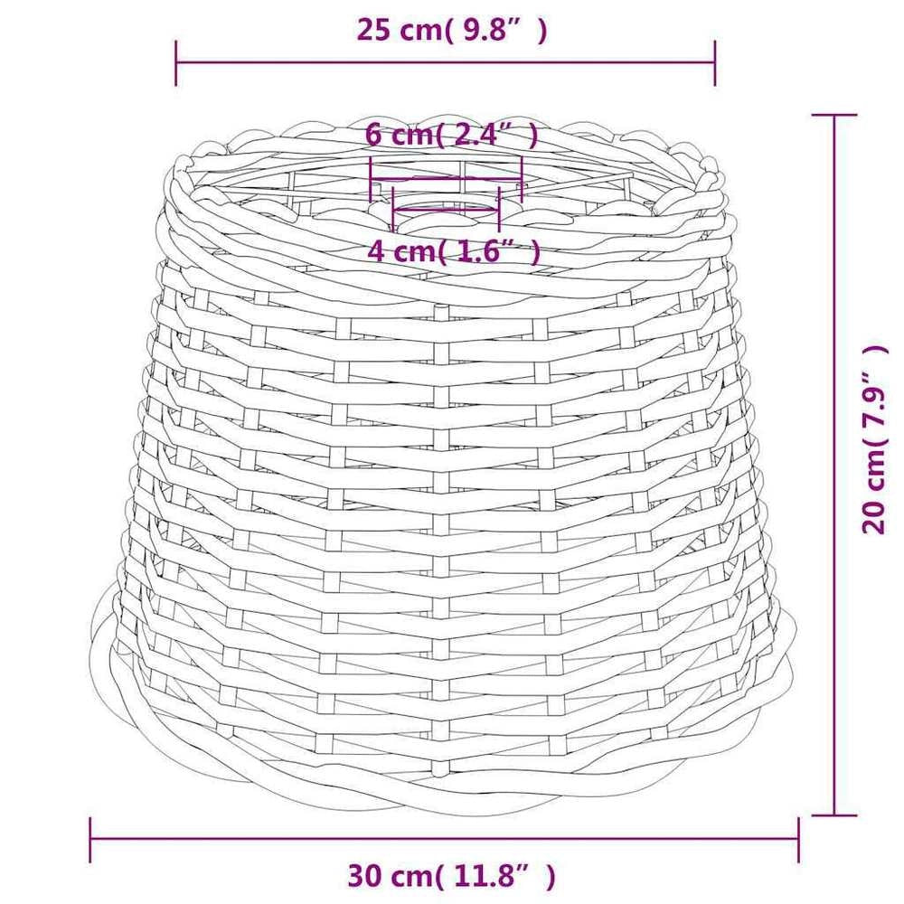 Brown Lampshade 30x20 Cm Wicker