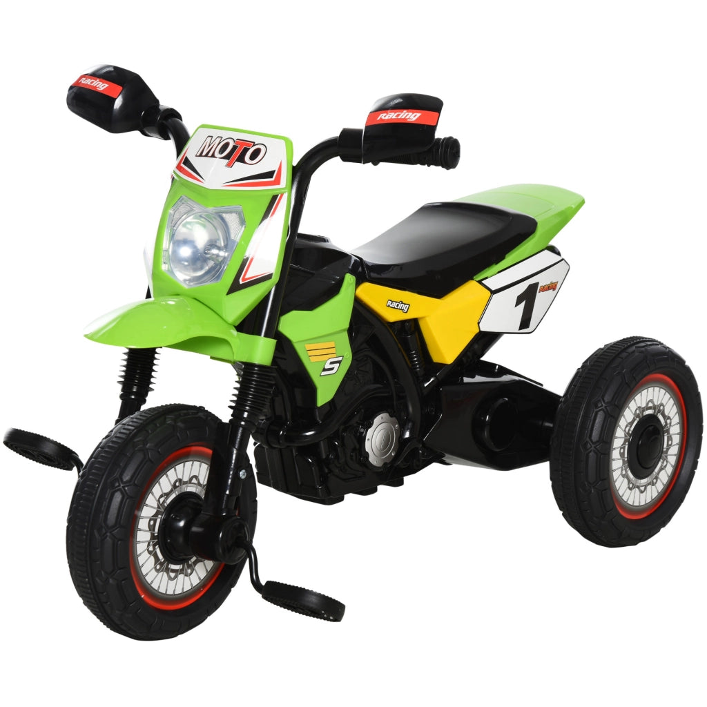 Triciclo per bambini a pedali con luci e suoni ¨C zephmum ¨C verde 71x40x51cm