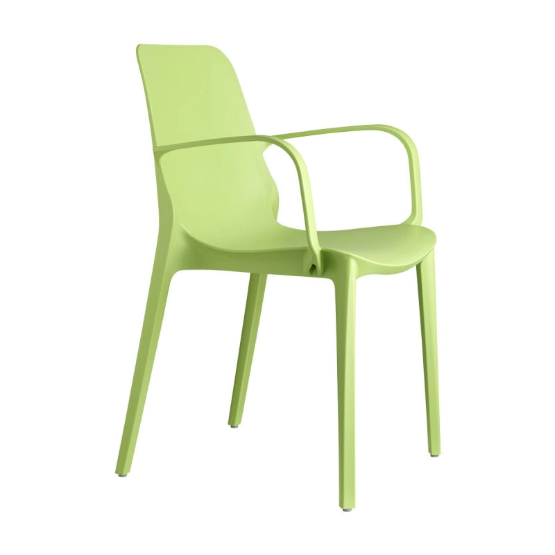 SET 4 SEDIE GINEVRA TECNOPOLIMERO CON BRACCIOLI SCAB DESIGN - Verde pistacchio 51