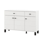 Madia Jerico, Credenza 2 Cassetti, 116x35x78h cm Bianco Opaco