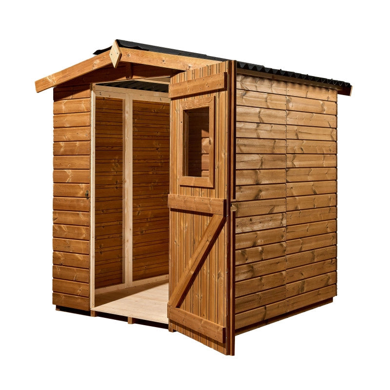 Casetta da giardino in legno termo-trattato 19 mm – 160x160 cm – pavimento e tetto bitumato – THE1616.01N Foresta