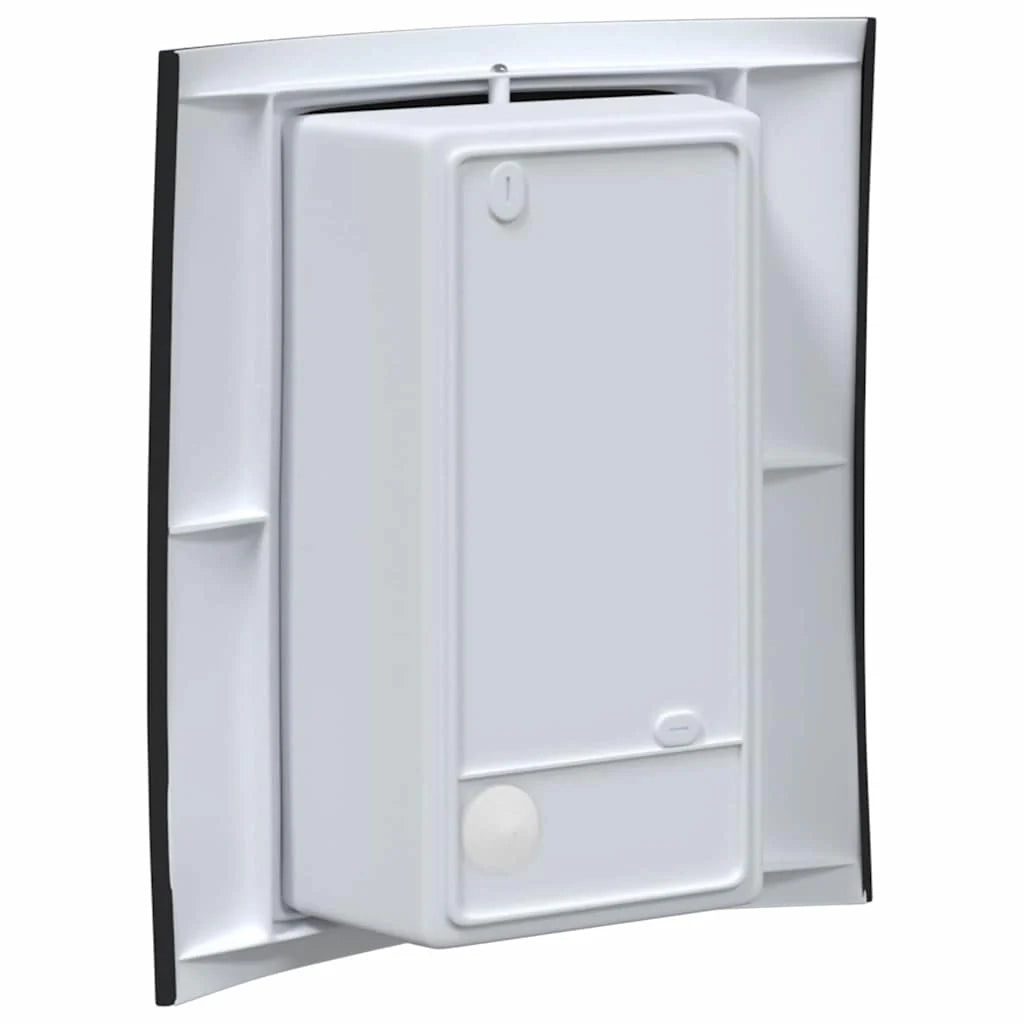 Applique da esterno rettangolare con sensore di movimento 23,5 x 9 x 26 cm acciaio inox nero 02_0056521