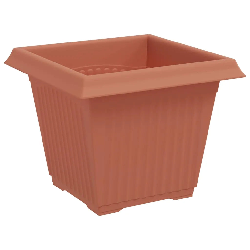 Fioriere | Cassetta per fiori | Vasi per Piante 24 pz Rosso Mattone 20 x 20 x 16 cm Plastica