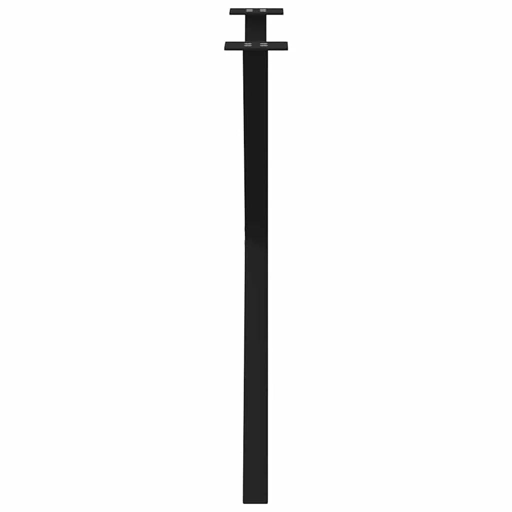 Set di 2 gambe robuste per tavolo da pranzo a forma di X 80 x 73 cm con piedini regolabili stile moderno acciaio nero 02_0057193