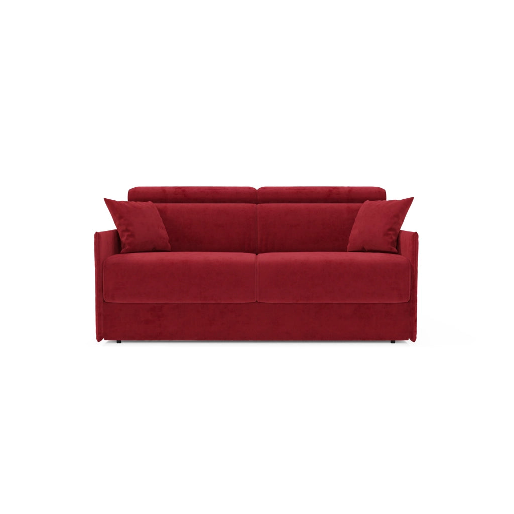 Miryam Divano letto con poggiatesta reclinabili e comfort maxi - design compatto in morbido tessuto smacchiabile T31 189 cm rosso