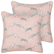Set di 2 cuscini sparsi in cotone rosa 45 x 45 cm Motivo ghepardo stampato