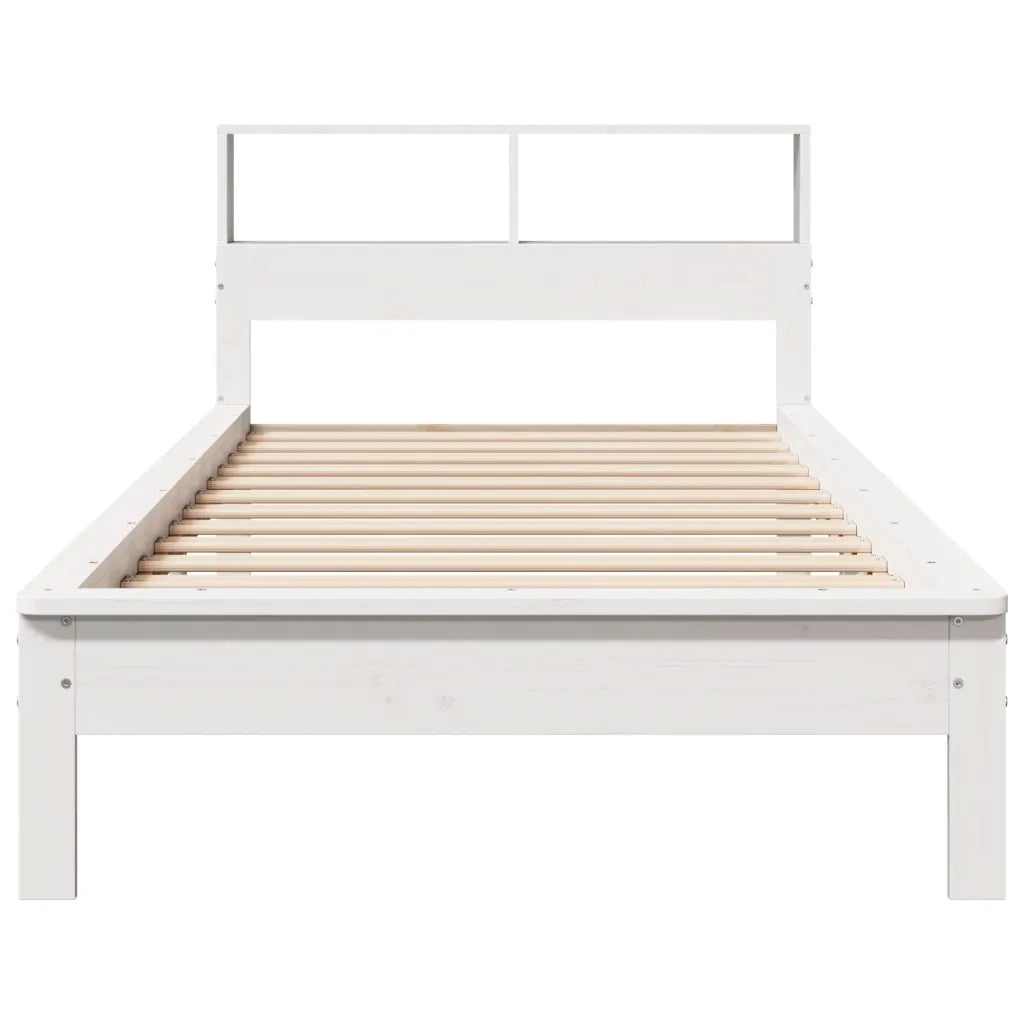 Letto con Libreria senza Materasso 75x190 cm in Legno Pino