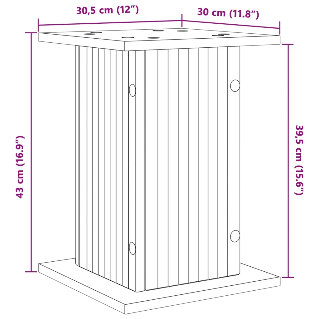 Supporto per piante | Sostegno per piante Grigio Cemento 30,5 x 30 x 43 cm