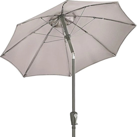 Ombrellone da giardino Ø 150 cm altezza 223 cm in alluminio/polyester colore taupe piccolo