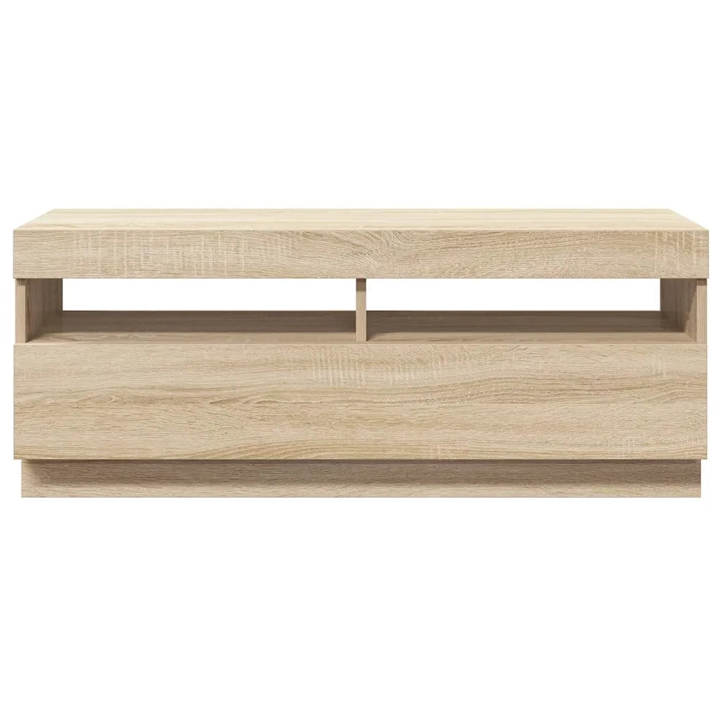 Mobile Porta TV con Luci LED Rovere Sonoma 100x35x40 cm cod mxl 8938