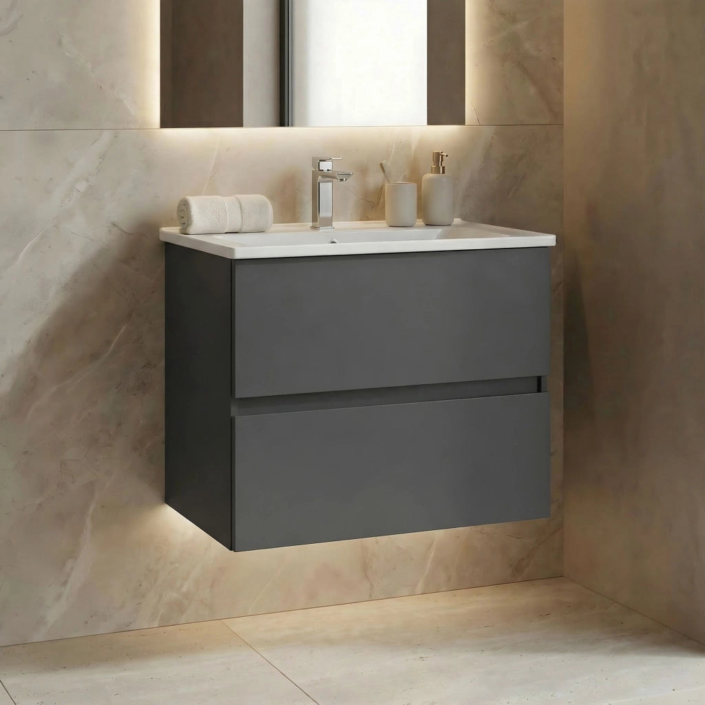 Mobile lavabo "Nest 71 v2" - 71 x 51 x 55 cm - Antracite opaco
