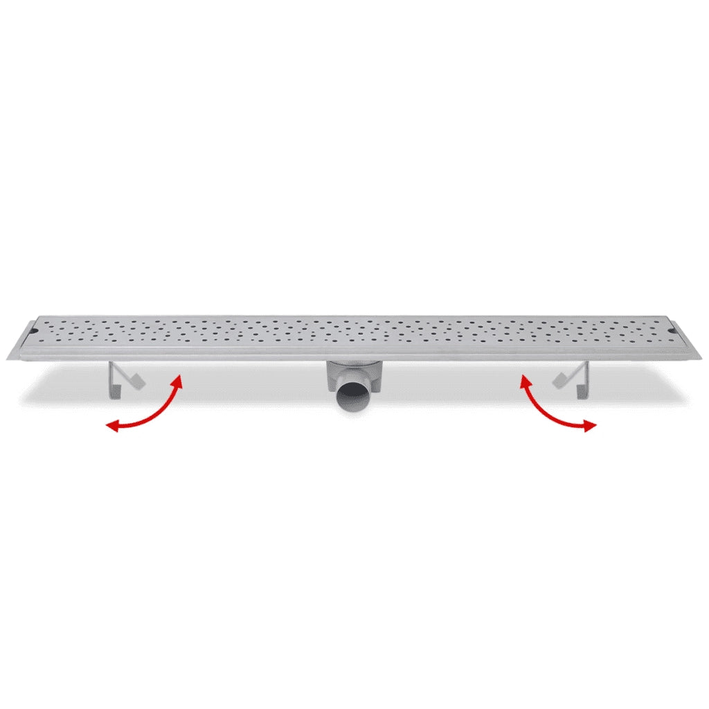 Canaletta Drenaggio per Doccia Lineare 930x140 mm Acciaio Inox 142193