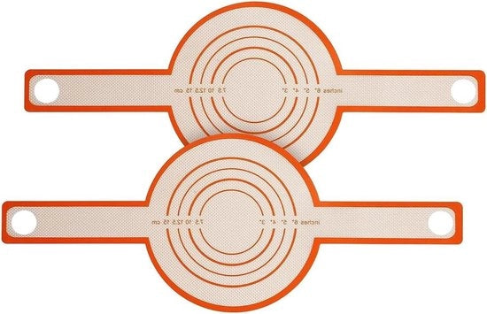 2 mattoncini di silicone riutilizzabili a forma di pad per piatti con maniglie lunghe per forno - pad per piatti multifunzionale con superficie antiaderente