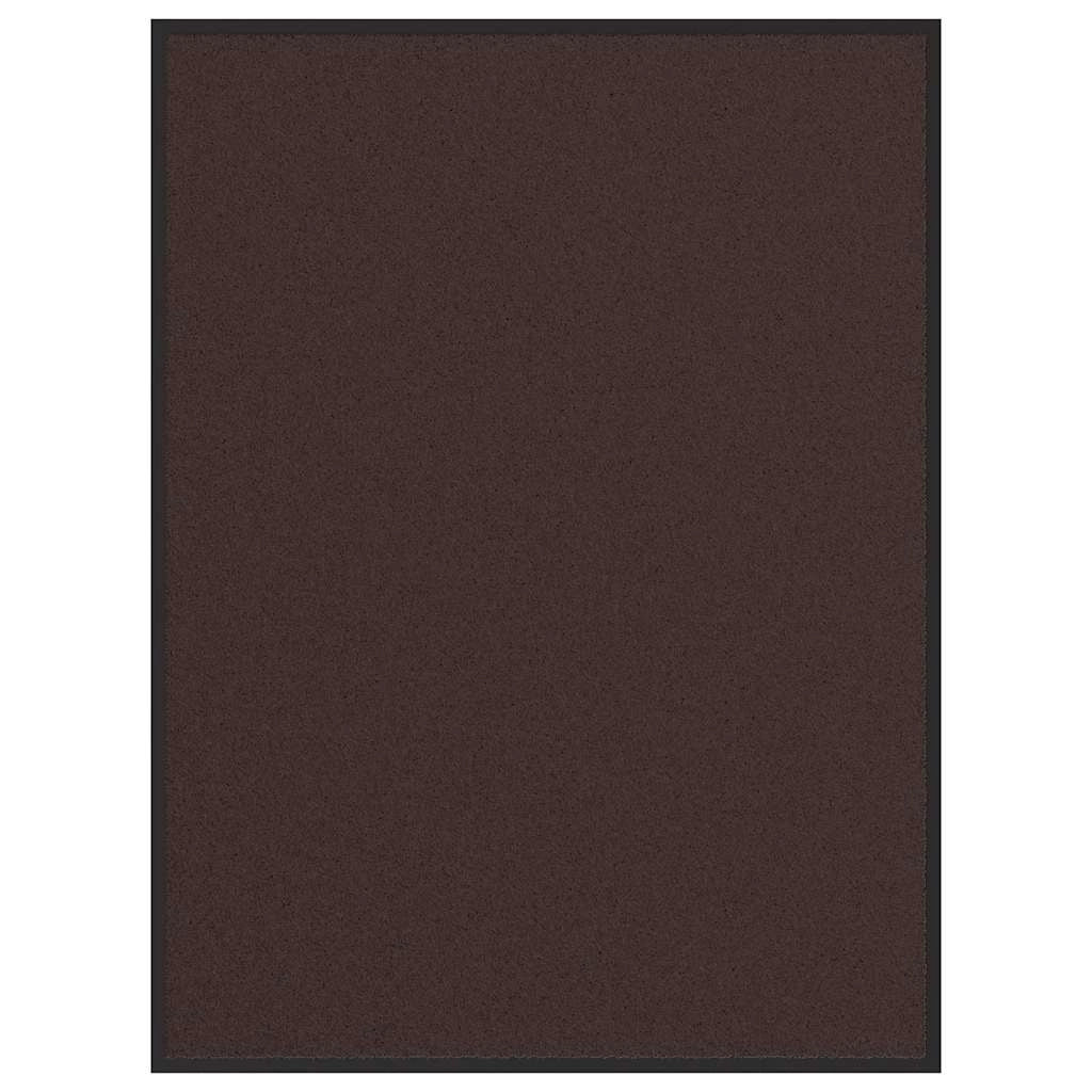 Zerbino marrone morbido e assorbente 90 x 120 cm antiscivolo moderno zerbino d'ingresso in PP marrone 02_0058174