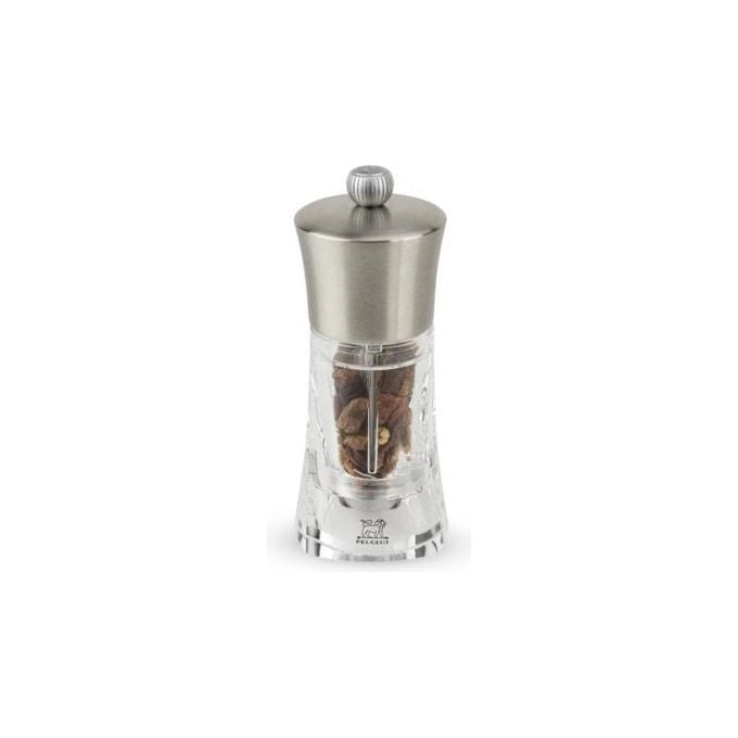 Peugeot 29050 Ouessant Macinapepe per Peperoncino Essiccato con Regolazione della Macinatura Acciaio inox Trasparente