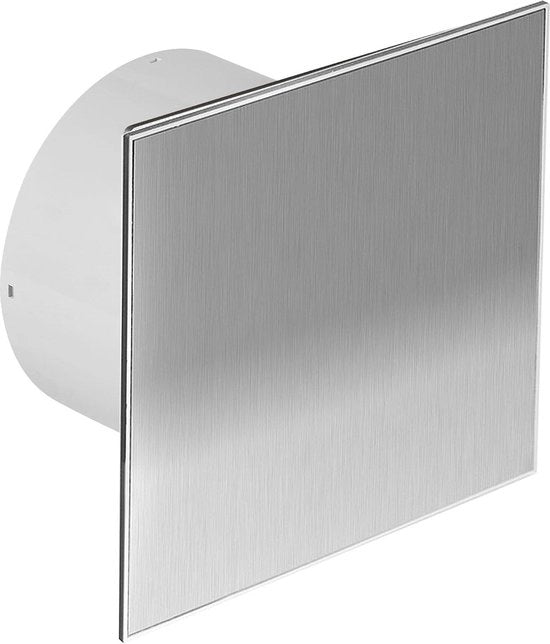 Ventilatore per bagno Ø 100 mm in acciaio inossidabile con timer, rilascio automatico e valvola di ritorno - ventilatore in abbinamento per cucina silenzioso