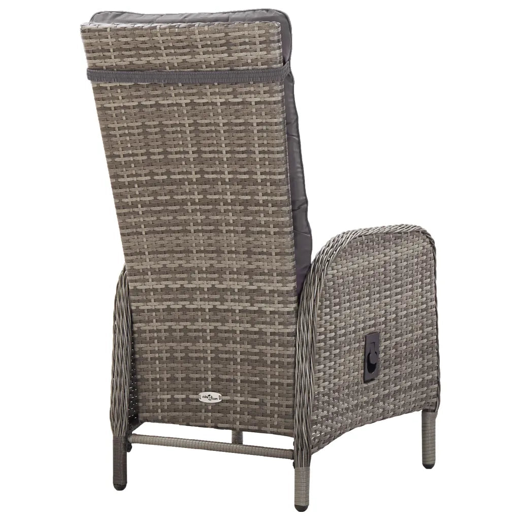 Set Pranzo da Giardino 11pz in Polyrattan Grigio 3058555