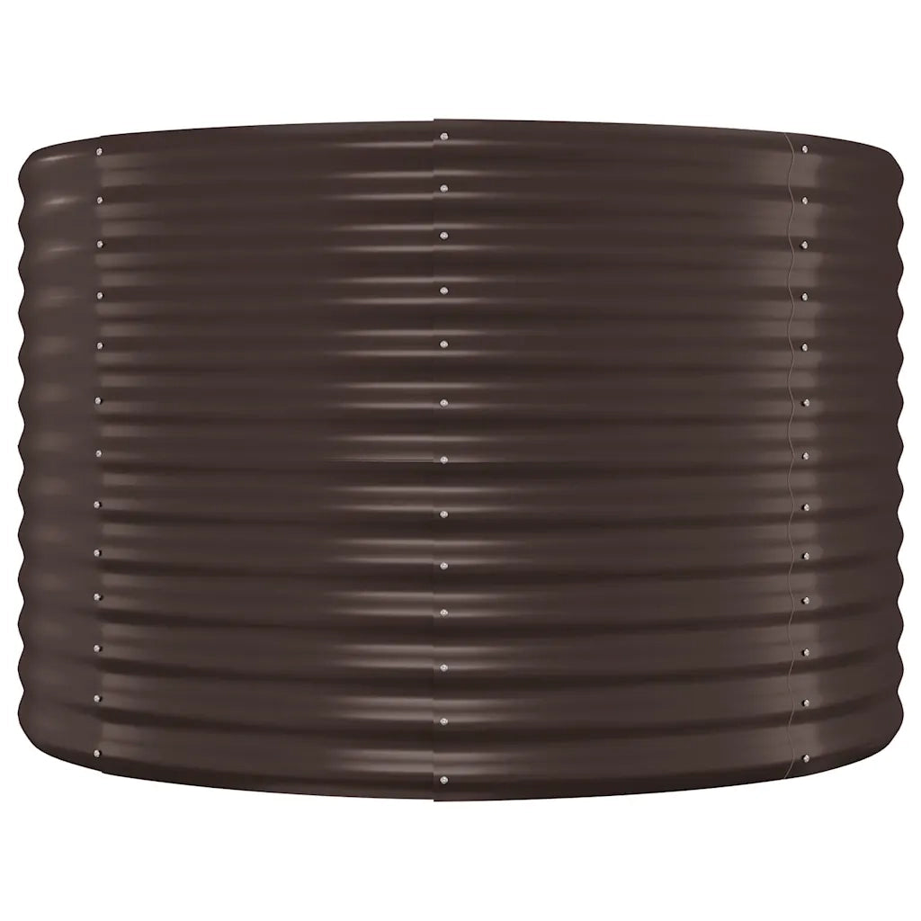 Vaso Giardino Acciaio Verniciato a Polvere 100x100x68cm Marrone cod mxl 66977