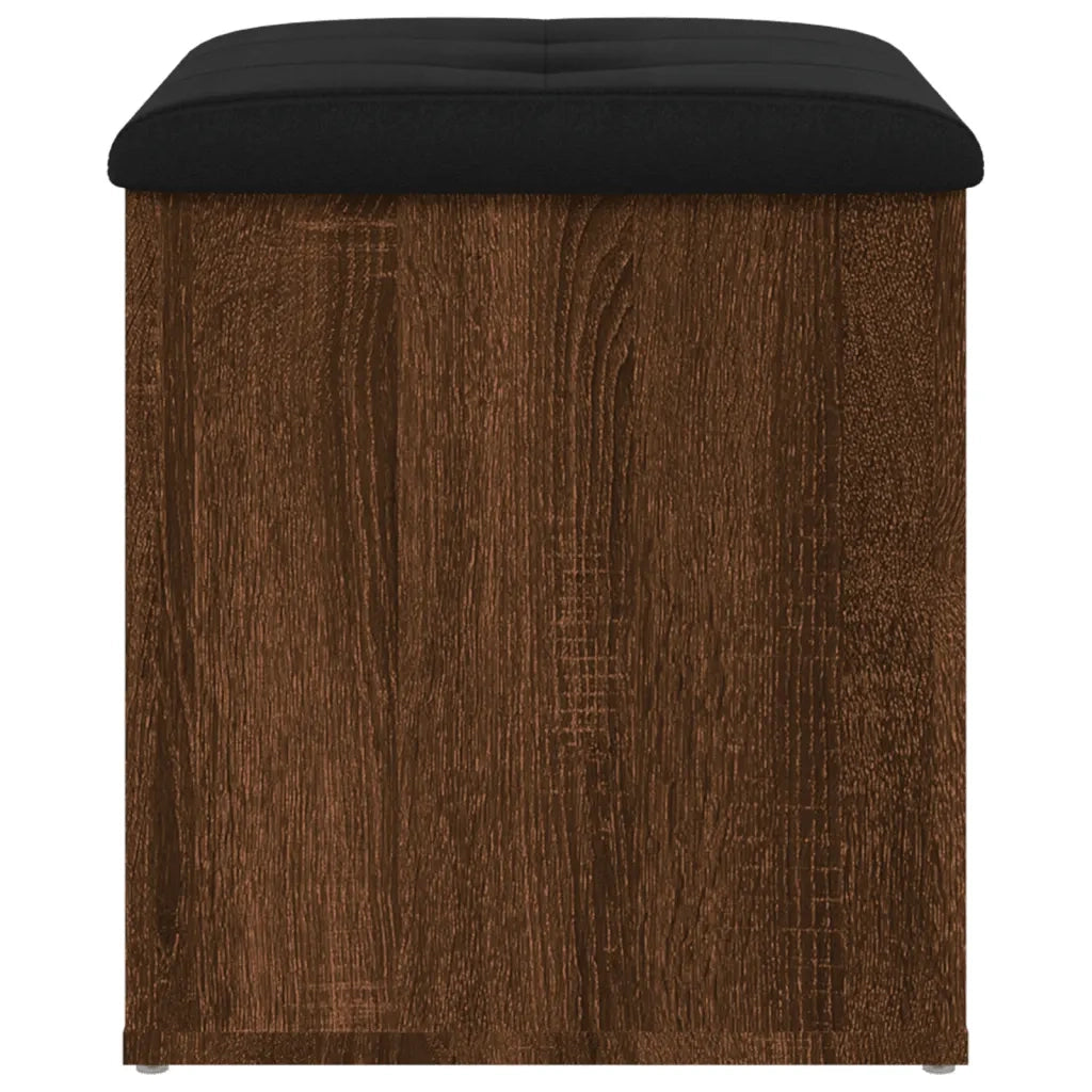 Panca Portaoggetti-Sgabello-Panca con Contenitore Rovere Marrone 42x42x45 cm Legno Multistrato