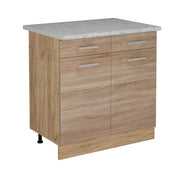 Vicco Mobiletto base per cucina Sonoma 80 cm PL Marmo