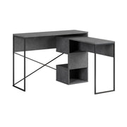 Scrivania modulare in legno "Badau" - 110 x 102 x 77 cm - Grigio