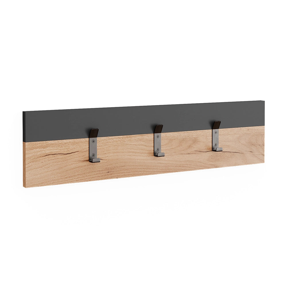 Vicco Appendiabiti da parete Antracite/quercia dorata 60 x 15 cm
