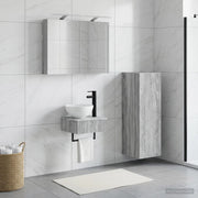 Set di Armadi da Bagno 4 pz Sonoma grigio Legno ingegnerizzato 3407364