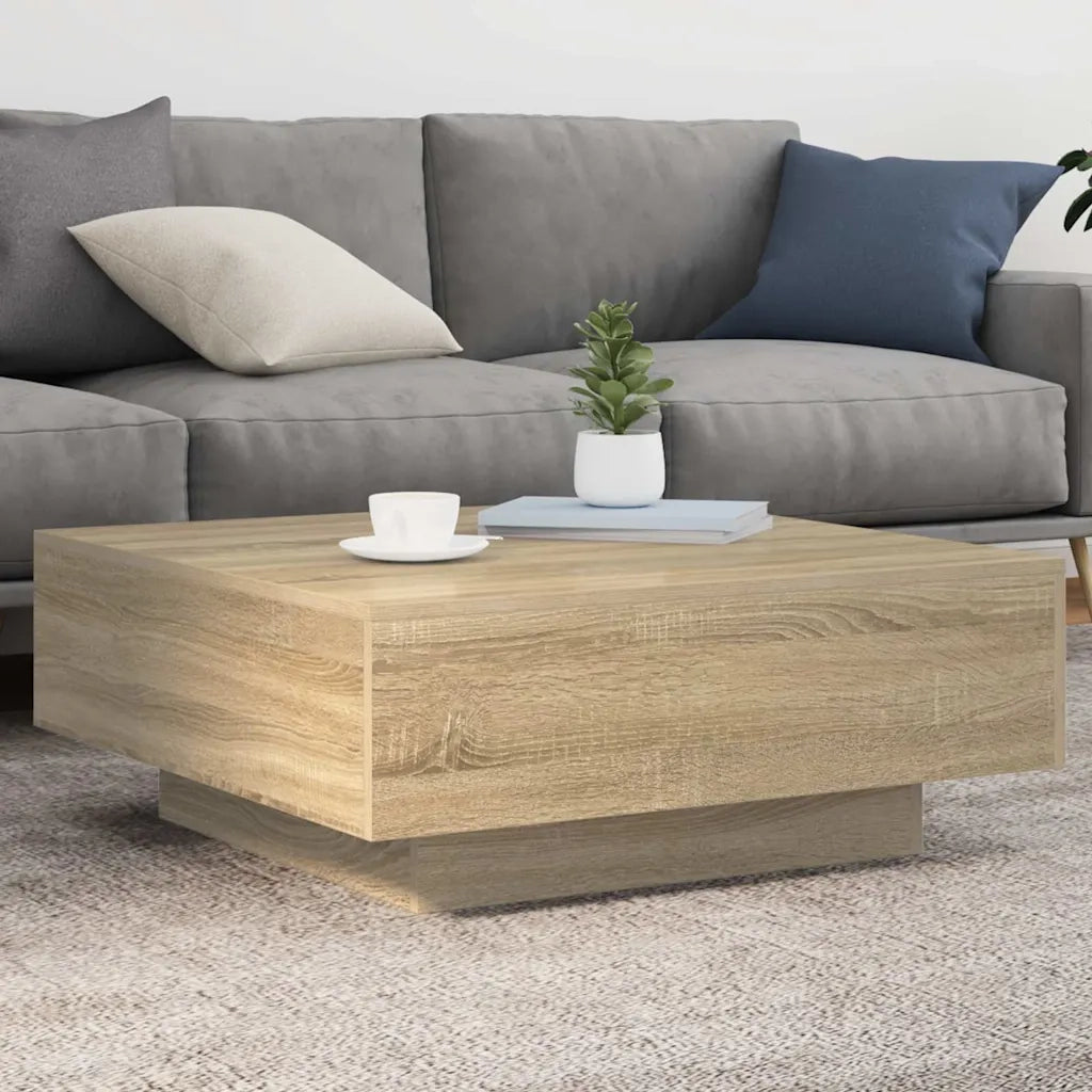 Tavolino da Salotto Rovere Sonoma 80x80x31 cm Legno Multistrato
