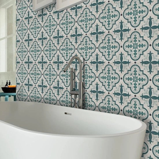 Tegolo in vinile per pavimento impermeabile - autofissante - antiscivolo - PVC - 30x30cm - adatto per soggiorno/cucina/bagno - decorazioni per pavimento