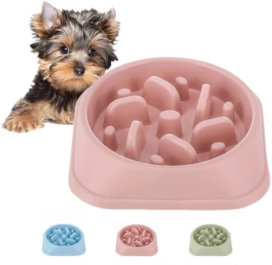 Ciotola per Cane con Fondo Antiscivolo - Promuove la Salute - Facile da Pulire - Color Rosa