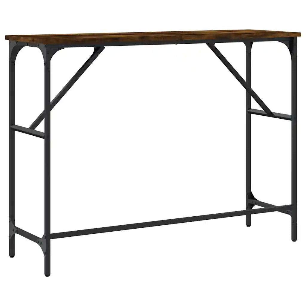 Tavolo Consolle | Tavolo d'Ingresso Rovere Fumo 100x32x75 cm Legno Multistrato