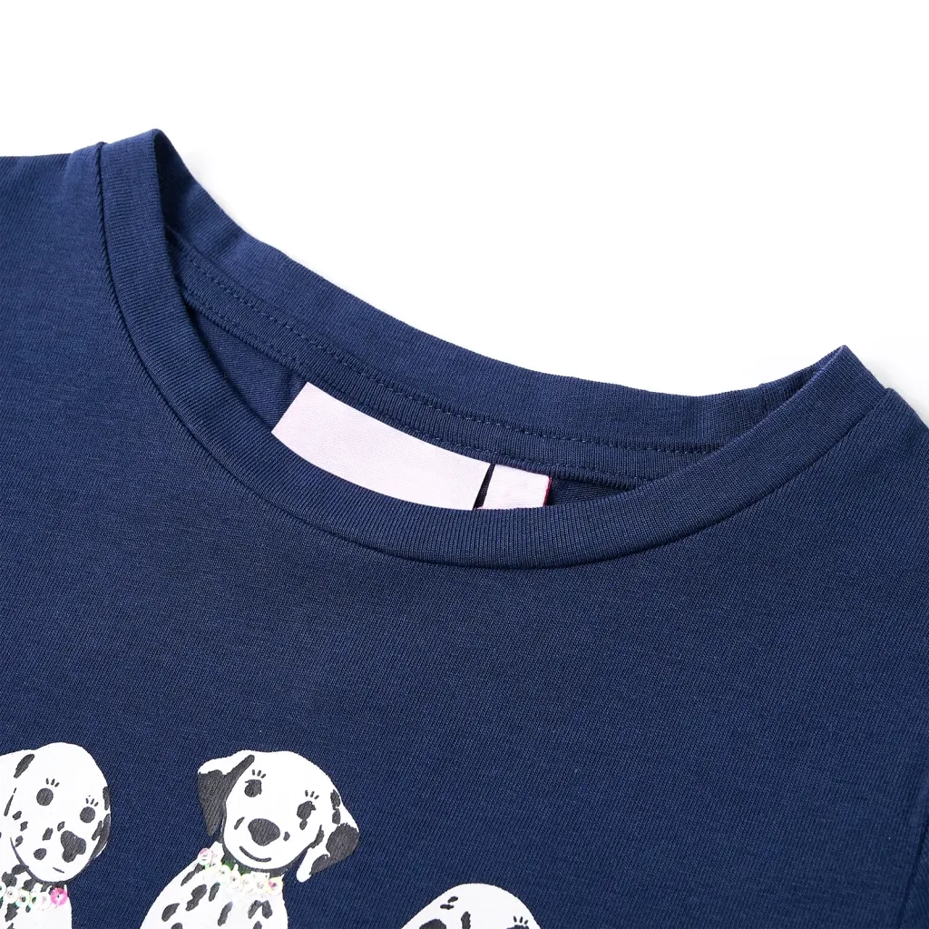 Maglietta da Bambina Blu Marino 116cod mxl 132707